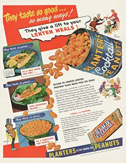 Peanut: 1952 U.S. Magazine Planters Peanuts Advert