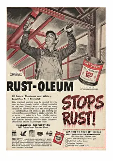 Rusting: 1952 U.S. Magazine Rust-Oleum Advert