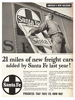 Streamliner: 1953 US advert Santa Fe railroad