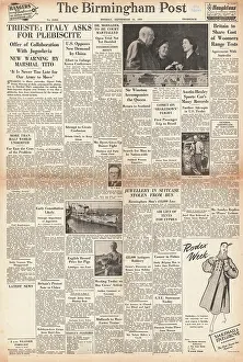Pella: 1953 Birmingham Post Conference on future of Trieste