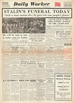 Ioseb: 1953 Daily Worker Death of Stalin