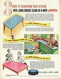 Laminated: 1953 UK advert Formica laminated plastic