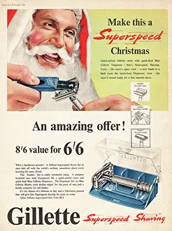 Shaver: 1953 UK advert Gillette shaving set