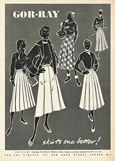 Gorray: 1953 UK advert Gor-ray skirts