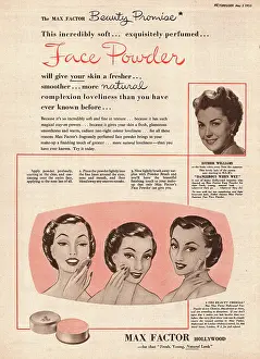 Factor: 1953 UK ad Max Factor face powder