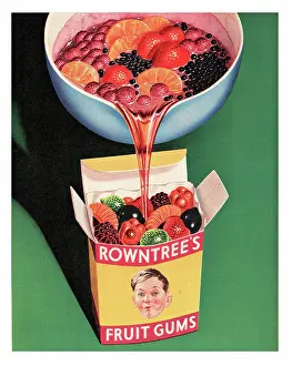 Gums: 1953 UK advert Rowntree's fruit gums