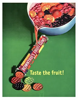 Gums: 1953 UK advert Rowntree's fruit gums