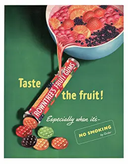 Gums: 1953 UK advert Rowntree's fruit gums