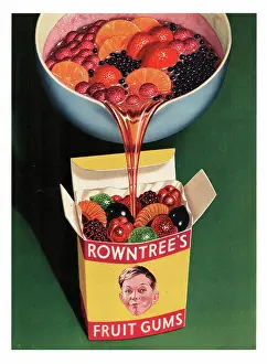 Gums: 1953 UK advert Rowntree's fruit gums