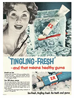 Gums: 1953 UK advert SR tooth paste