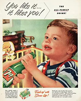 Lemonade: 1953 U.S. Magazine 7 Up Advert