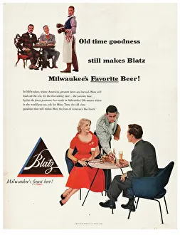 Blatz: 1953 U.S. Magazine Blatz beer Advert