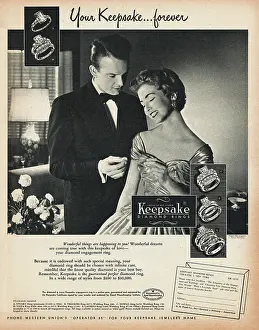 Keepsake: 1953 U.S. Magazine Keepsake Diamond Ring Advert