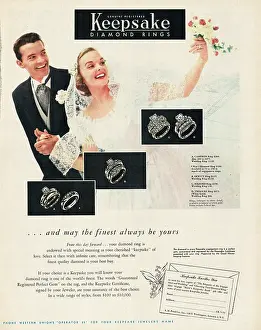 Keepsake: 1953 U.S. Magazine Keepsake Diamond Ring Advert