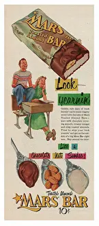 Almond: 1953 U.S. Magazine Mars Bar Advert