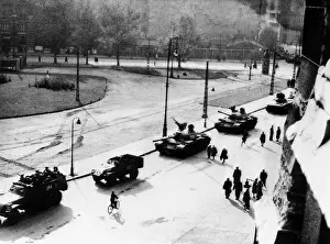 Revolts: The 1956 Hungarian Uprising. Soviet trucks ?