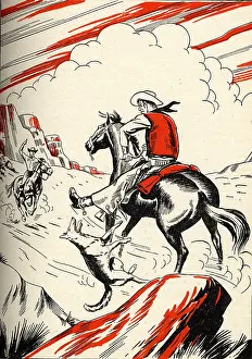 2507: 1958, kitsch, comic book style illustration