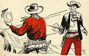 1958, kitsch, comic book style illustration