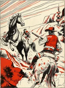 Kitsch: 1958, kitsch, comic book style illustration