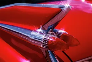 Jac003: 1959 Cadillac Red Rear Tail Rocket