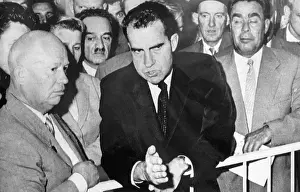 Presdient: 1959 Cold War. From left: Soviet Premier ?