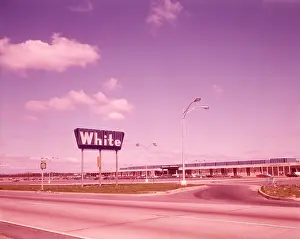 Malls: 1960A Sign By Shopping Center