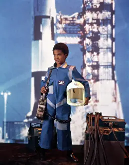 Missle: 1960s 1970s African-American Boy