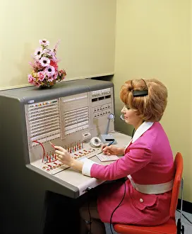 Dialing: 1960s 1970s Office Woman Operator