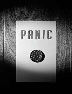 Crs001: 1960s 1970s PANIC BUTTON ON WALL