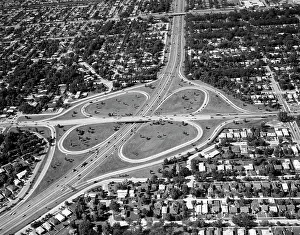 Cloverleaf: 1960s Aerial Of Illinois Cloverleaf