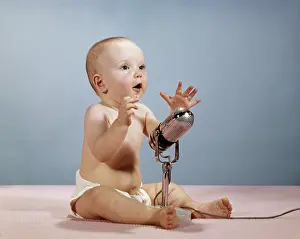Vocalize: 1960s baby talking singing into