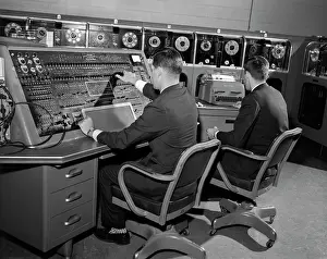 1960s Computer Room With 2 Men