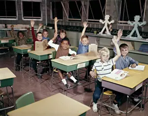 Schoolrooms: 1960s Elementary School Children
