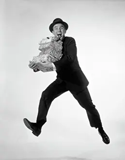 Haste: 1960s Excited Enthusiastic Man
