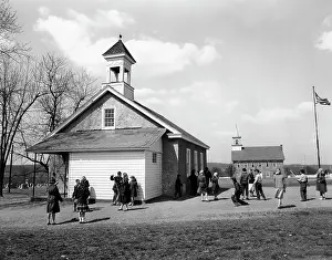 Schoolhouse: 1960s Grade School Children At