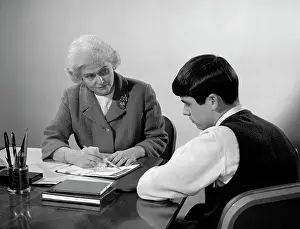 Counselor: 1960s High School Student Sitting