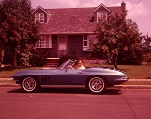 Macho: 1960s Man In Corvette Convertible
