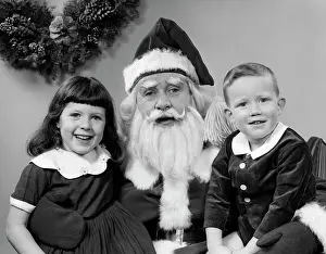 Kringle: 1960s Man Santa Claus Posing With