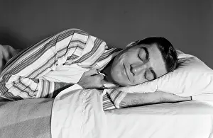 Crr001: 1960s Man In Striped Pajamas Asleep