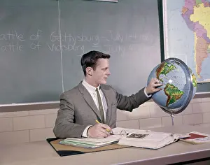 Teenages: 1960s Man Student Teacher Point