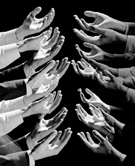 Imploring: 1960s Multiple Exposure Montage
