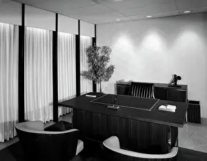 Veneer: 1960s Empty Office Interior With
