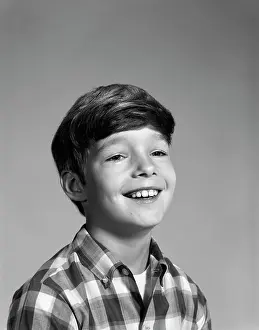1960s Portrait Smiling Boy Wearing