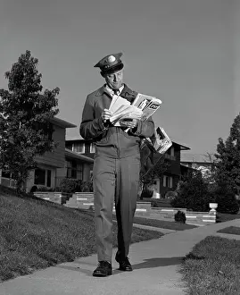 Usps: 1960s Postman Delivering Mail