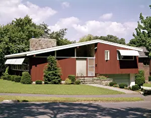 1960s Red Ranch Style House With