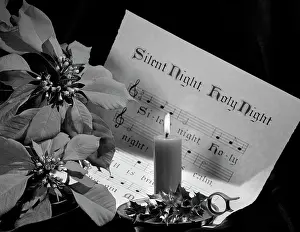 Caroler: 1960s Sheet Music Of Silent Night