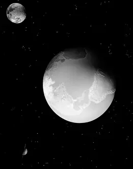 Bau001: 1960s Shot Of Earth 1 4 In Darkness