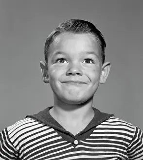 Esp001: 1960s Smiling Happy Boy Stripe