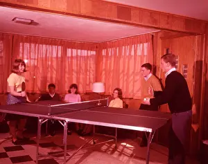 Pong: 1960s Teen Group Playing Ping