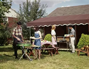 Backyards: 1960s Two Teenaged Couples Having